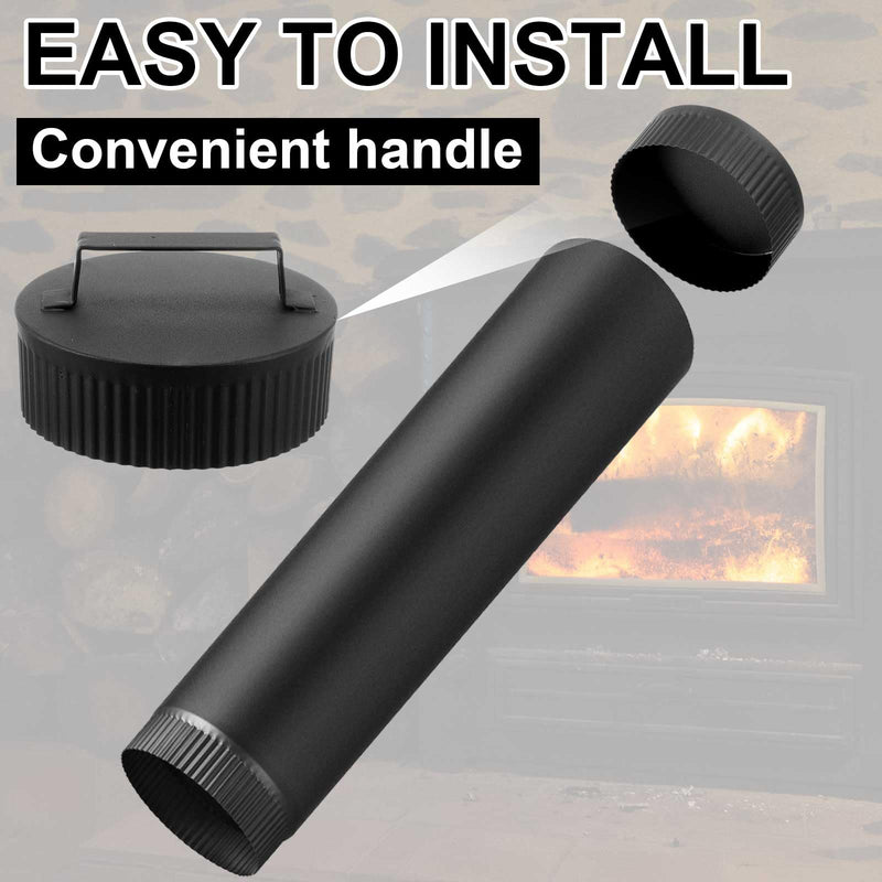 LEIFIDE 6 Inch Metal Flue Cover Cap, Indoor Chimney Pipe Cap, Round Fireplace Chimney Stove Pipe Plug(Corrugate) Corrugate