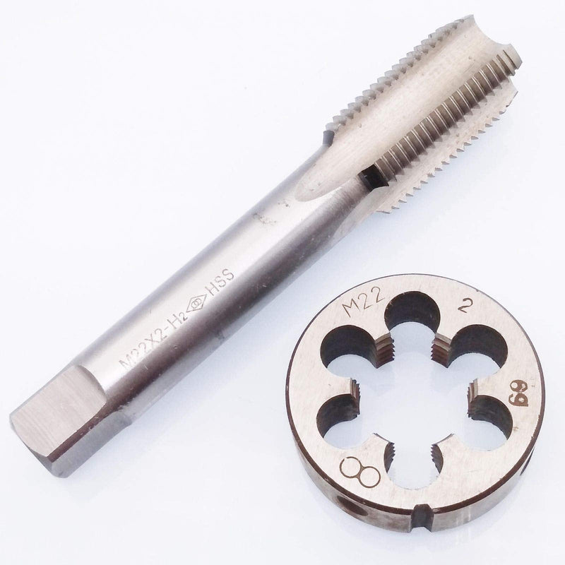 HSS M22 x 2mm Tap and M22 x 2.0mm Die Metric Thread Right Hand