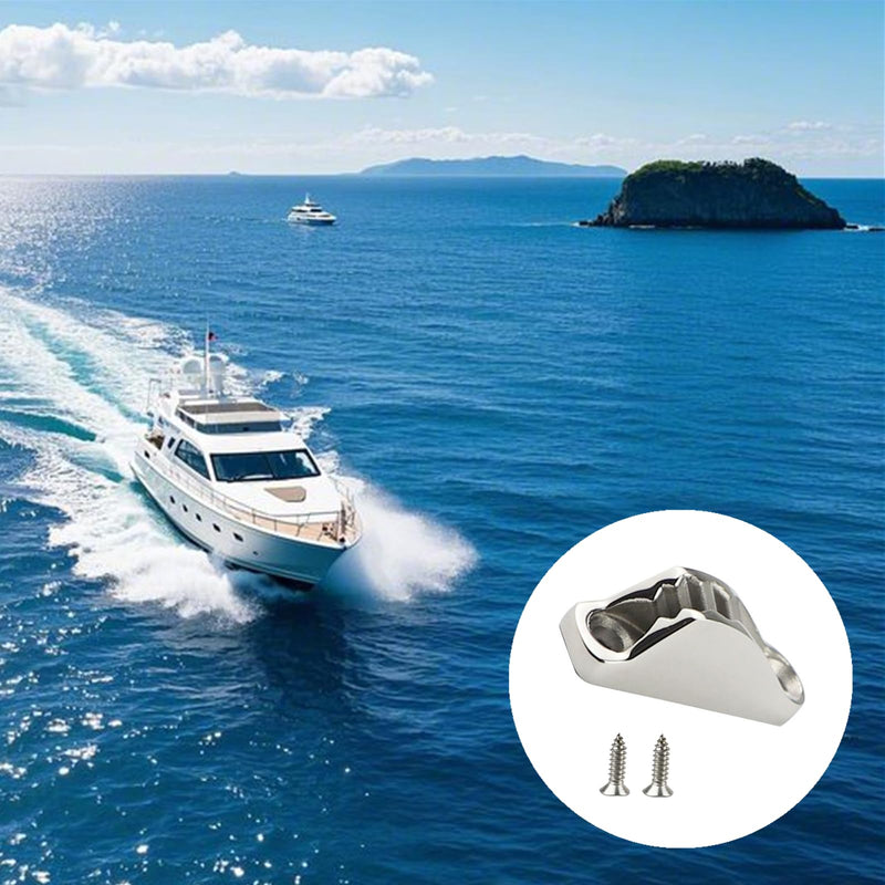 1 Pack Boat Rope Clam Cleat Sturdy 316 Stainless Steel Rope Cleat for Kayak