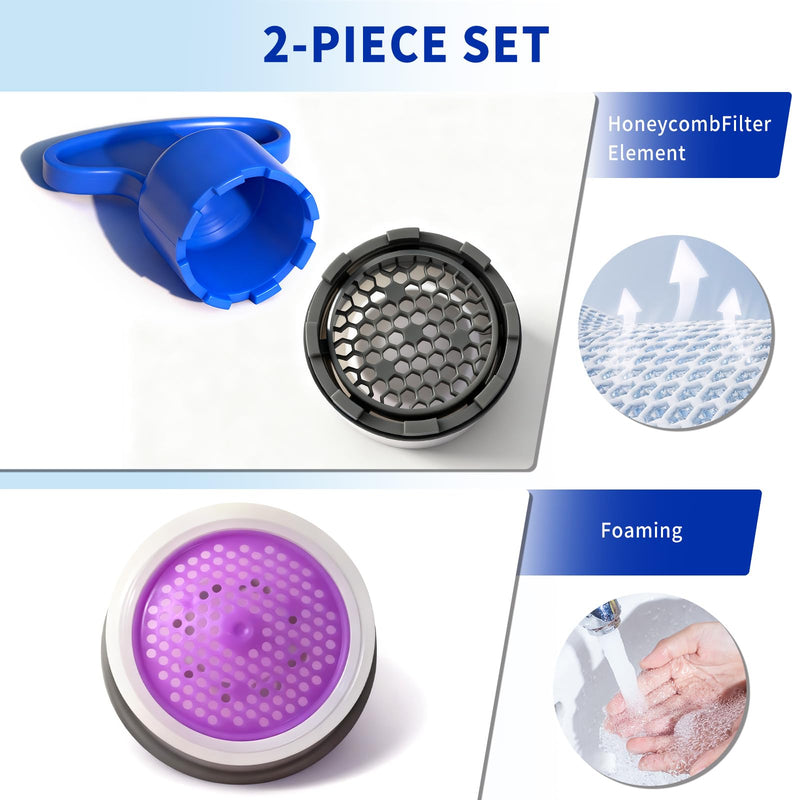Faucet Aerator M16.5 with Key Removal Wrench Tool Replacement Parts for Kitchen & Bathroom Sink Aerator 1.5GPM for Delta for Moen for Kohler JR 4Pcs (2 Sets)
