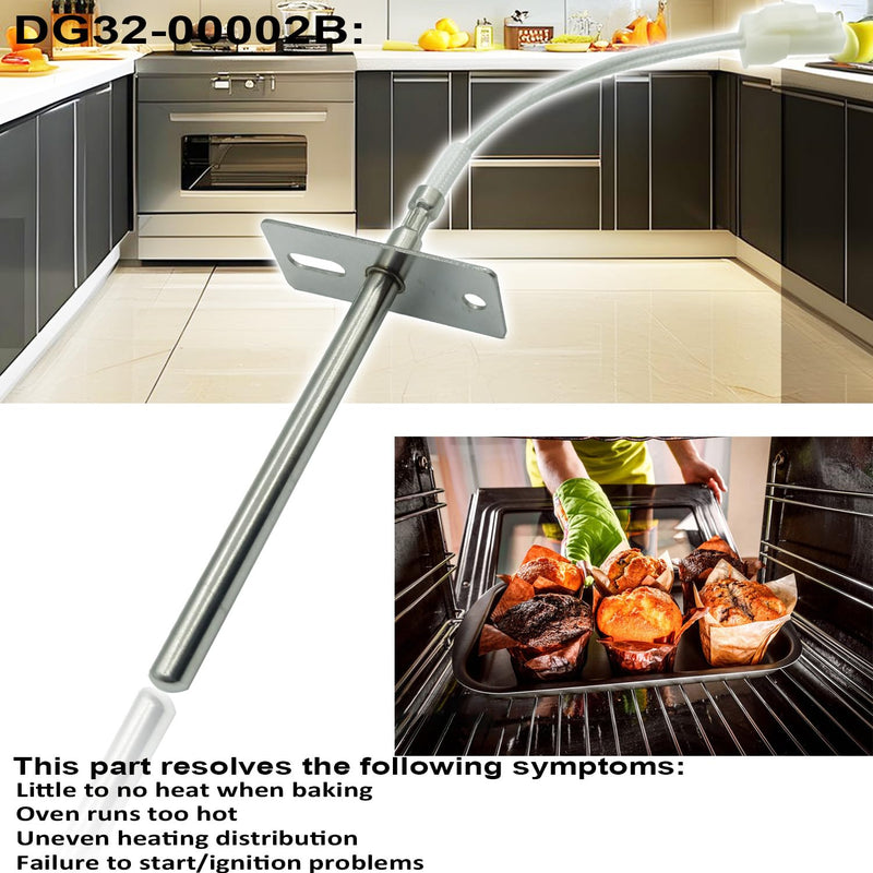 High Precision DG32-00002B EBG61305805 Oven Temperature Sensor Probe - Platinum Resistance Chip - Replacement for Samsung & LG Ovens | Compatible with DG32-00002A, 6322B62214A, PS4240743, PS11732697 Upgraded