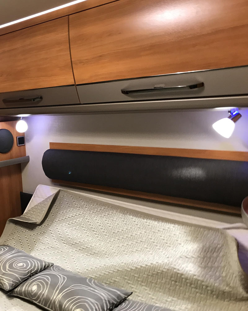 THALASSA Boat Reading Light 12V Interior LED Fixtures RV Reading Lamp Wall Sconce for Marine Caravan Camper Van Motorhome Indoor Lighting with Built-in Touch Dimmer Switch Polished Finish