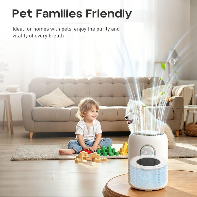 4-in-1 Air Filter Compatible with Momcozy Nursery Air Purifier, 2 Pack