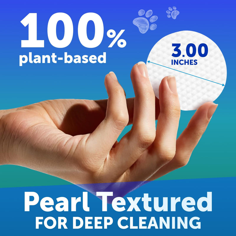 Dog Ear Wipes - 100 ct - Removes Wax and Dirt - Soothing Ear Cleaner Wipes for Dogs, Puppies - 100% Plant Based, Unscented with Coconut Oil - Ear Infection Treatment to Relief Itching & Inflammation 100 count
