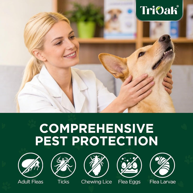 Flea and Tick for Medium Dogs, 6 Doses Helps Dogs 23-44 lbs, Waterproof, Fast 6 Pack