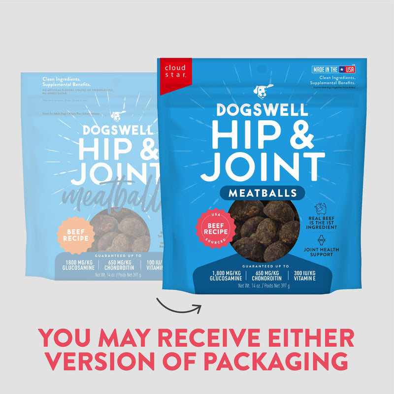Dogswell Hip & Joint Beef Recipe Meatballs - 14 oz. 14 Ounce (Pack of 1)