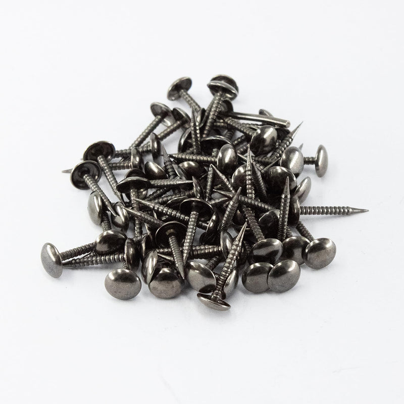 100 PCS Mini Upholstery Nails, 4/5" Decorative Furniture Tacks, Round Head Furniture Thumb Pushpins DIY Tacks for Sofa Bed Message Board Photo Walls, Black 4/5"-Black