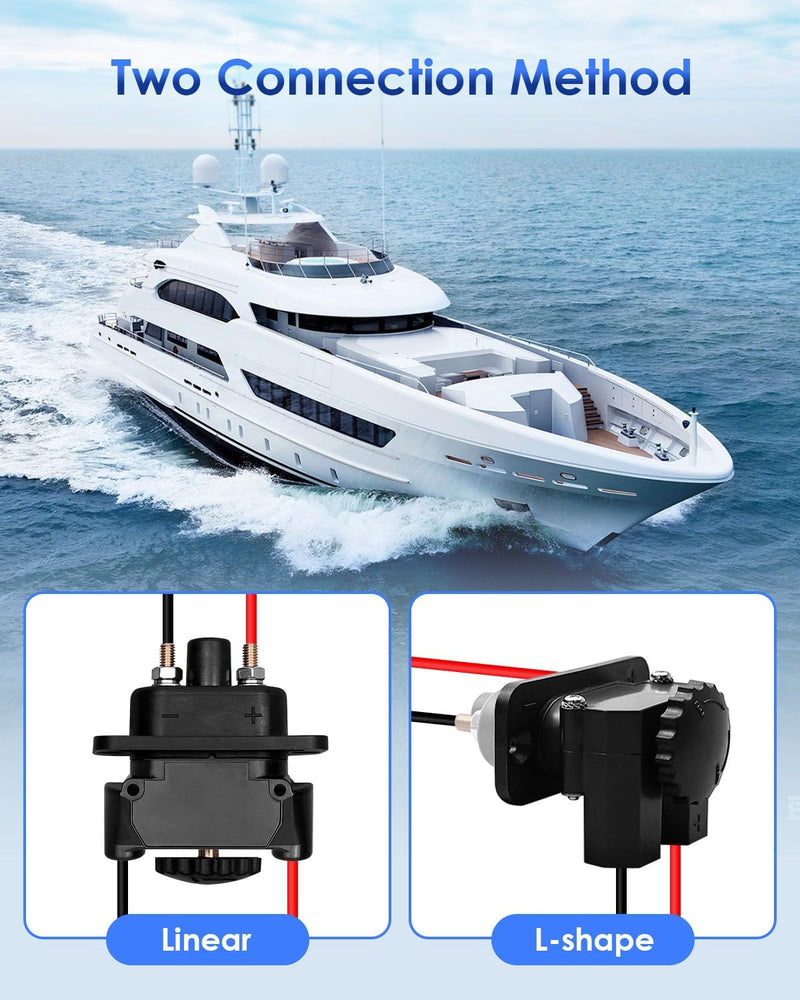 Trolling Motor Plug 027-0004-KIT DC to DC Power Connector, for Onboard Marine 12V to 48V DC Power Connection, Tolling Motor Quick Connect with With Gaskets, with 80 AMP Capacity