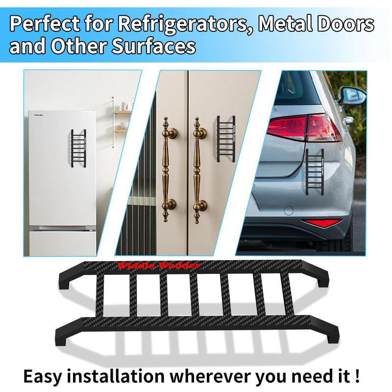 2 Pcs Widdle Wadder Ladders & 2 Pcs Widdle Wadder Certified Stickers, Magnetic Little Ladder Suitable for Truck SUV Car