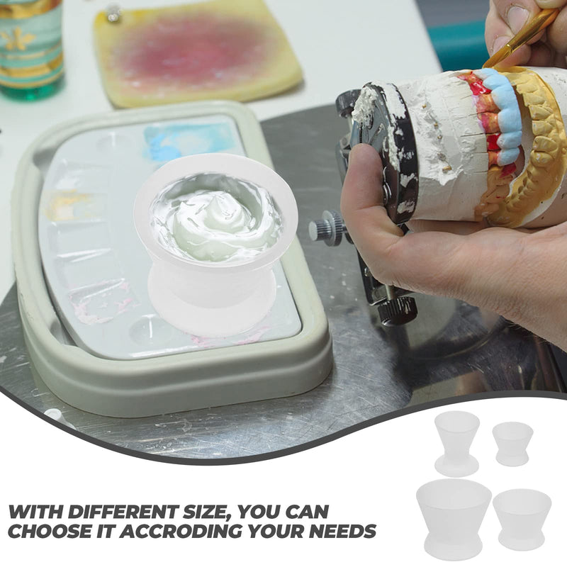 Healifty Dental Silicone Mixing Cup Lab Rubber Mixing Cup Self Coagulation Practical Dental Oral Cup