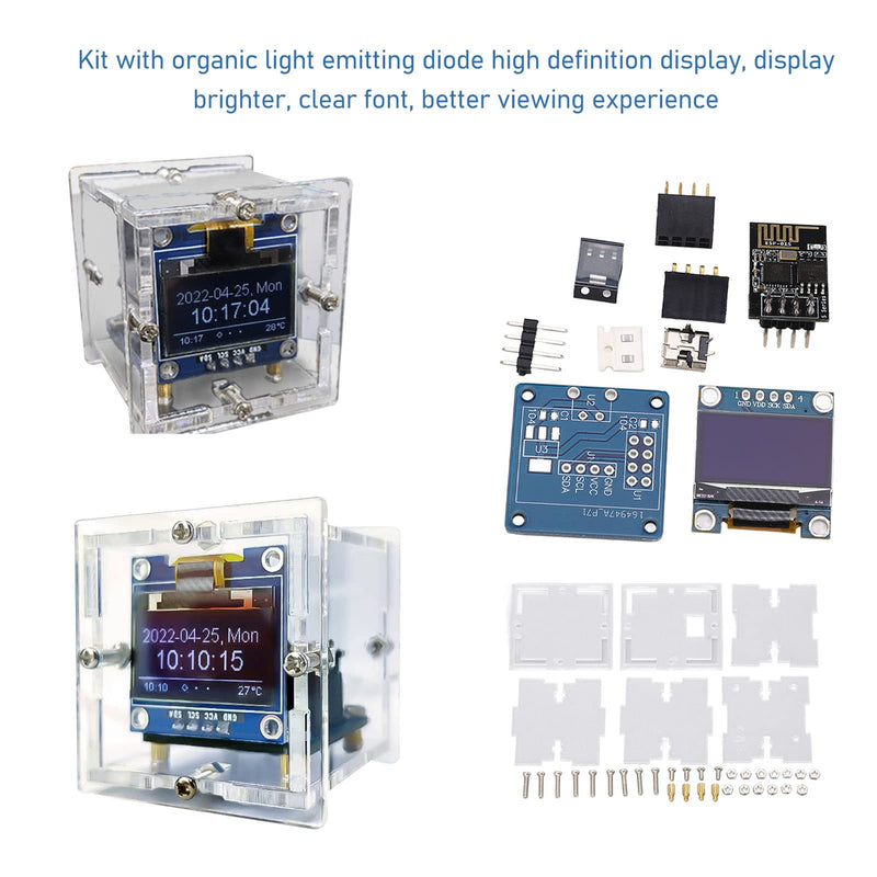 DIY Clock Kit Digital Display Electronic DIY Kit Clock DIY Automatic Timing Module Electronic Sodering Project USB Interface