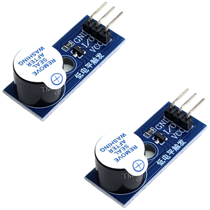 Piezo Buzzer Module, Active Buzzer for Arduino, ESP32, ESP8266, Raspberry Pi, 2 Pieces