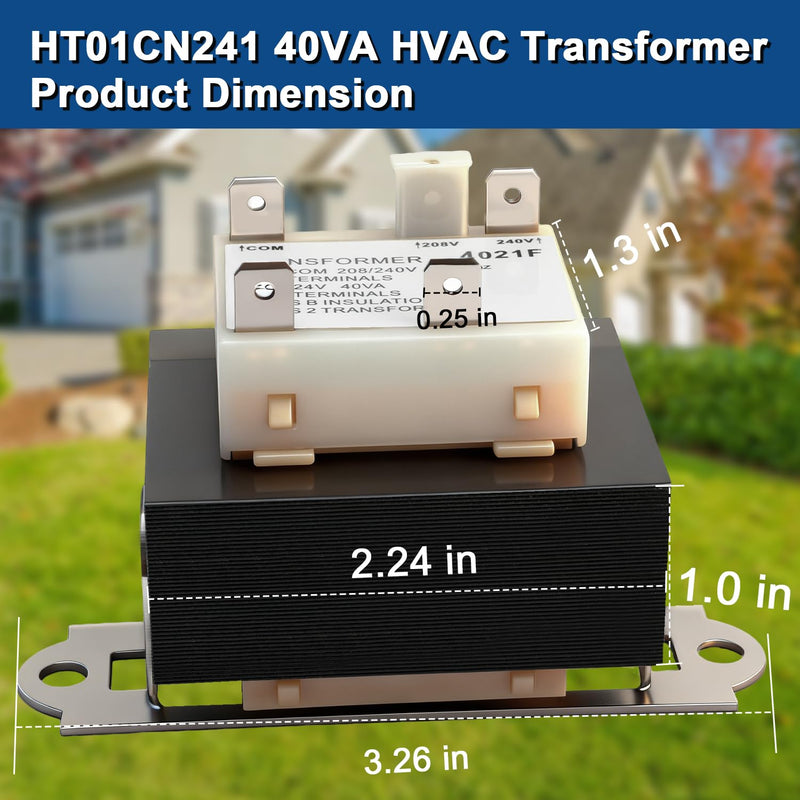 40VA HVAC Transformer Furnace Transformer 208/240V to 24V Compatible with Carrier Payne Tempstar ICP Arcoaire Heil HVAC Systems Replace#: HT01CN241 1172028 BE28316007