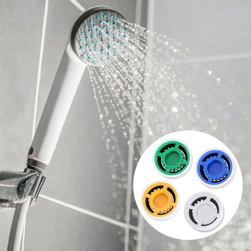 PAGOW 4 Pcs Shower Flow Restrictor, gpm 1.5/1.8/2.0/2.5 Shower Flow Reducer, Shower Head Water Flow Limiter Set for Shower Head Handheld Shower (0.56x0.54x0.21inch) gpm 1.5/ 1.8/ 2.0/ 2.5