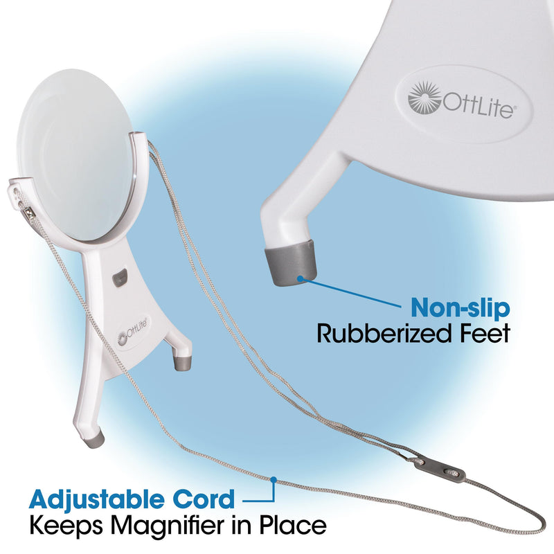 OttLite MG013HF 4-Inch Hands-Free LED Magnifier