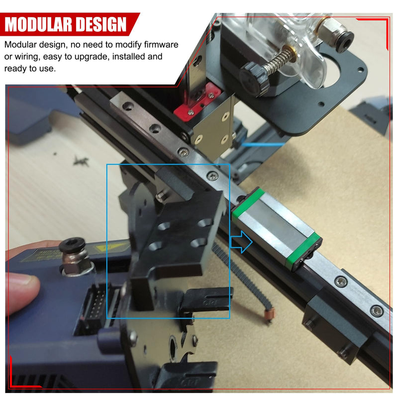 Linear Rail Guide Kit for Neptune 3 MAX, Neptune 4 MAX, High Carbon Steel, Enhanced Accuracy, Low Friction, Easy Install, for 3D Printer Upgrades