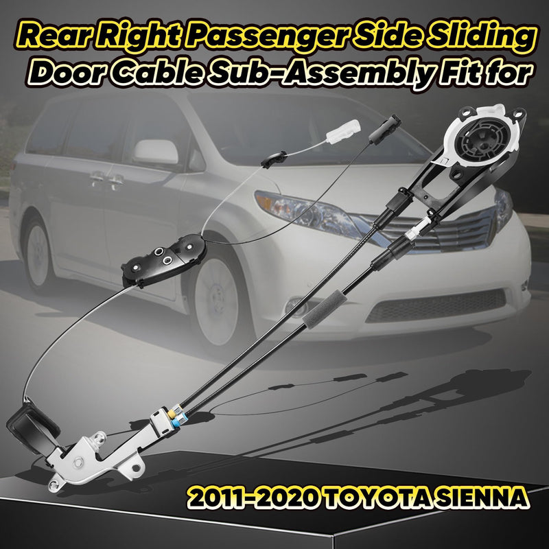 85015-08011 Power Slide Sliding Door Cable Assembly Sub-Assembly Fit for Toyota Sienna 2011-2020 Right Passenger Side 85015-08010 85015-08011