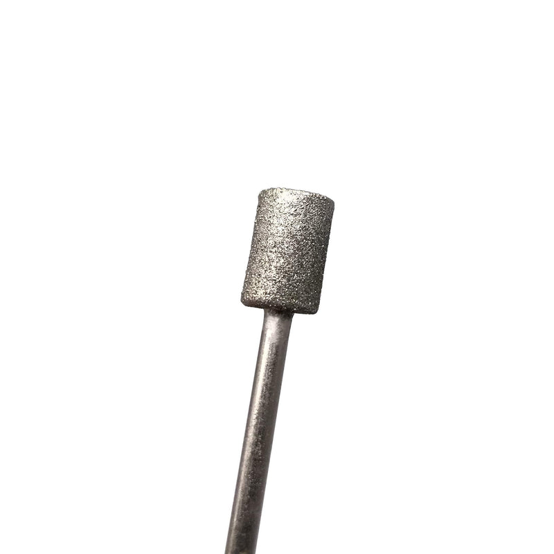20Pcs Diamond Grinding Bits, 8mm Cylinder Head, 3mm Shank, 45mm Long Diamond Coated Burr Mounted Point 3mm Shank Cylinder