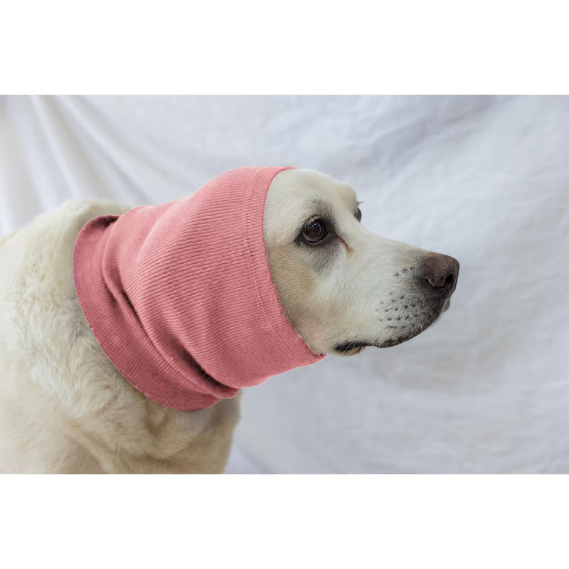 Dog Ear Wrap, Dog Ear Head Wrap Anxiety Relief – Noise Canceling for Fireworks, Thunderstorms, Pet Grooming & Force Drying (Pink M) Pink Medium