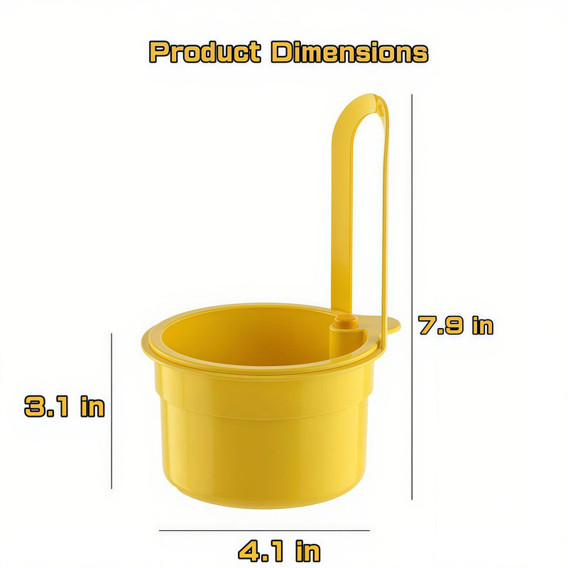 Kitchen sink food residue collection and filter basket, press-to-clean design(Yellow) Yellow