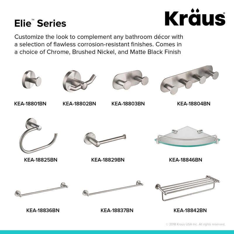 KRAUS Elie 24-inch Bathroom Towel Bar Rack in Brushed Gold, KEA-18837BG