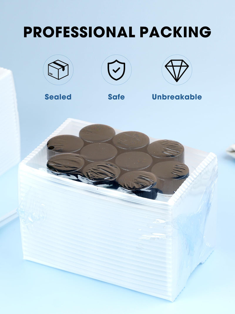 30ml Clear Small Glass Vials with Screw Caps, Small Vials for Essential Oil, Leak-Proof Sample Vials with Lids(10pcs) 30ml-10pcs Black Screw Cap