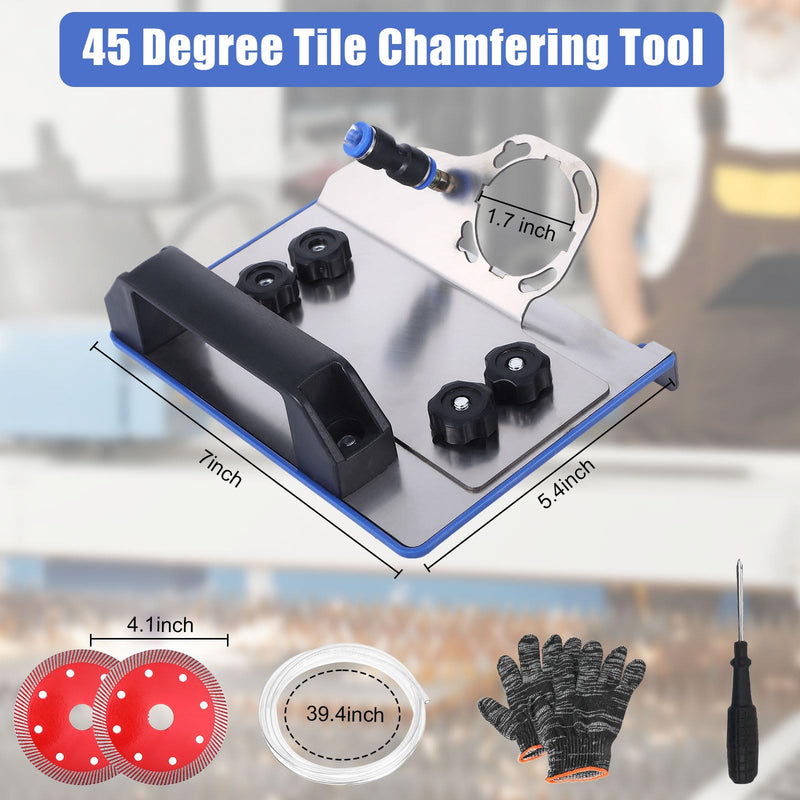 45 Degree Tile Chamfering Tool Angle Grinder Stand, Adjustable Angle Grinder Stand Attachments for Tile 45 Chamfering Cutting Attachments Bracket Set Cutting for 100-Type Fathers Gifts Day
