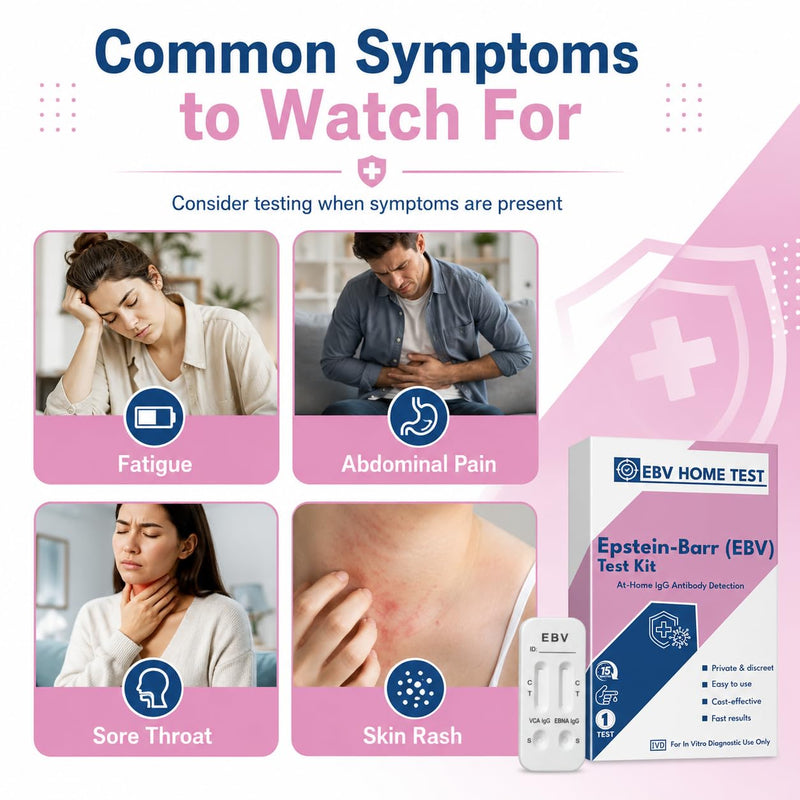 Epstein Barr (EBV) Test | VCA and EBNA | Quick Results Within 15 Minutes | Easy to Read and use | at-Home Testing
