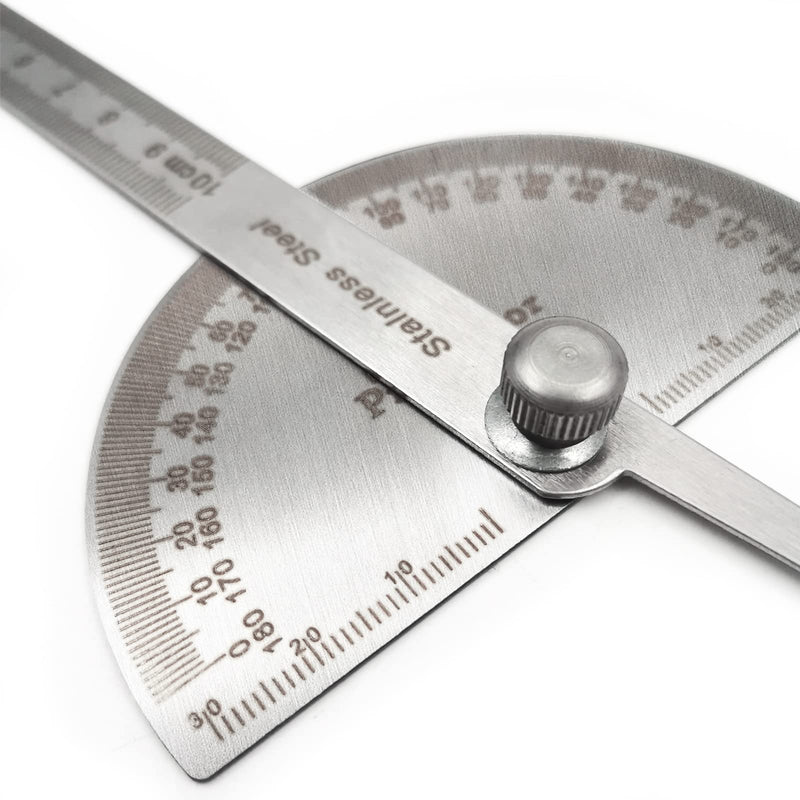 Angle Protractor,Stainless Steel Angle Ruler Finder 0-180 Degrees,10 cm Woodworking Ruler, Angle Measure Tool, Angle Finder Ruler, Craftsman Angle Measure Tool
