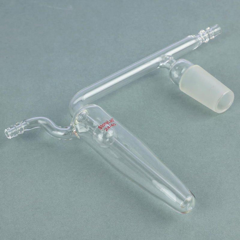 stonylab Borosilicate Glass Spherical Oil Bubbler, 24/40 Standard Joint Gas Reaction Adapter, for Chemical Gas Reaction Experiments and Scientific Research 24/40 Joint