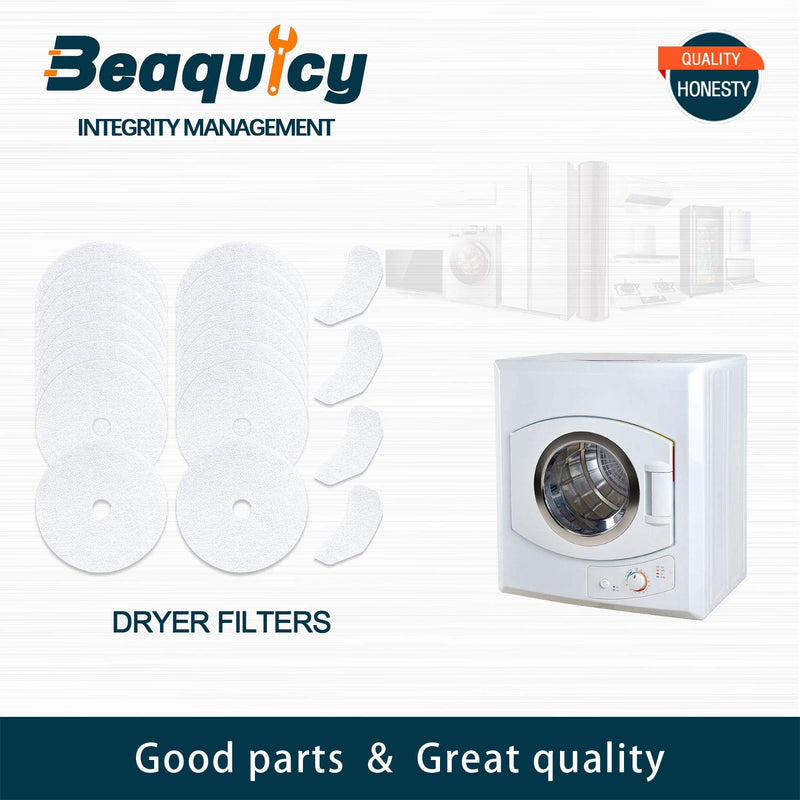 20 PCS Dryer Exhaust Filters for Panda by Beaquicy - Lint Filter Cloth Dryer Replacement Replacement for Panda Sonya Magic Chef Avanti Dryers - Includes 16 Exhaust Filters & 4 Air Intake Filters