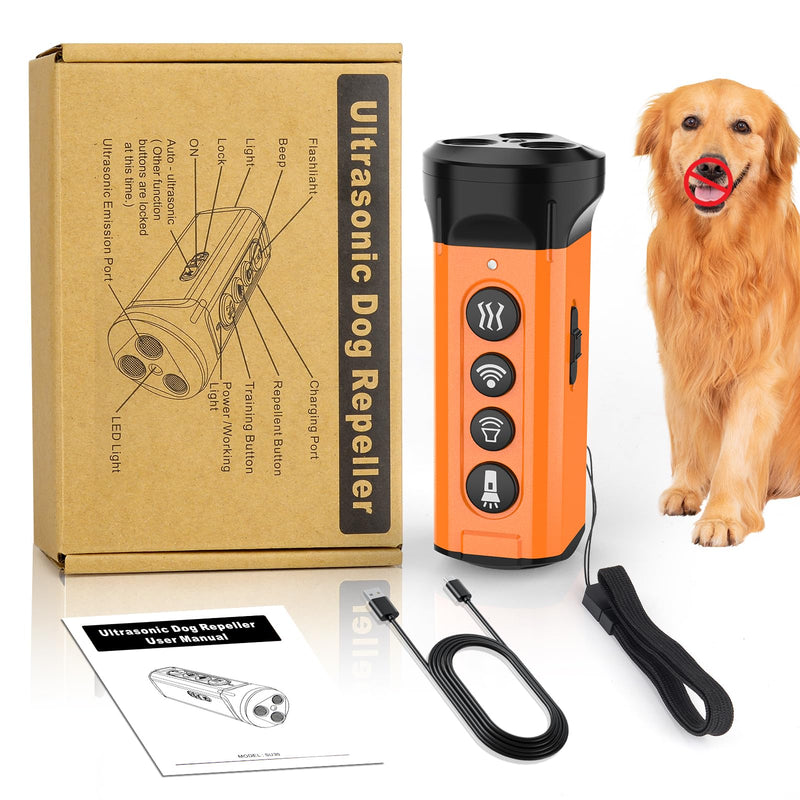 Dog Bark Deterrent Device,6 Training Modes&4 Using Scenarios Dog Whistle to Stop Barking,3X Anti Barking Device,2000mAh Bark Shield,50FT Range Ultrasonic Dog Repelle