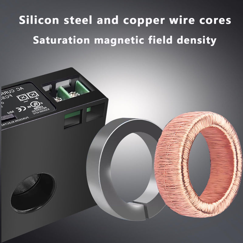 Current Transmitter, FCS521-SD-420E Current Transducer Transmitter Transformer Sensor AC Current Converter 0-50A