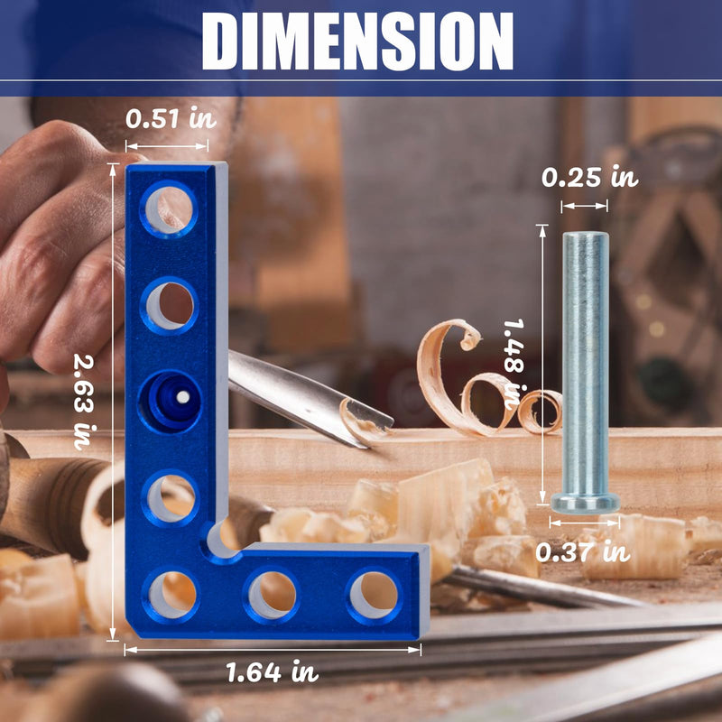 Mini Small Square Center Finder Woodworking 90 Degree Precision Measuring Small Square Tool, Center Finder Woodworking Machinist Square Gauge Mini Layout Marking Tool Blue