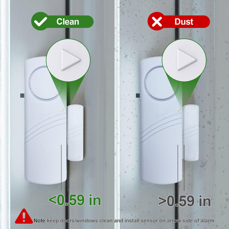 Door Window Alarm, 90dB Door Alarms Sensor for Kids Safety, Home Security, Door Window Burglar Alarm, Window Pool Alarms for Home, Apartments, Offices, Hotel Rooms (25pack) 25pack