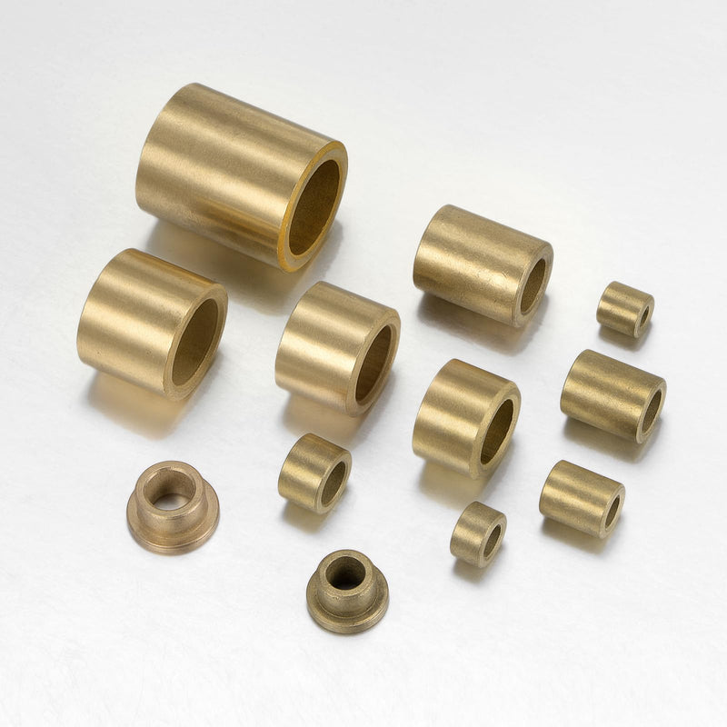 uxcell 12pcs Sleeve (Plain) Bearings 4mm Bore x 8mm OD x 8mm Length, Self-Lubricating Sintered Bronze Bushings 12