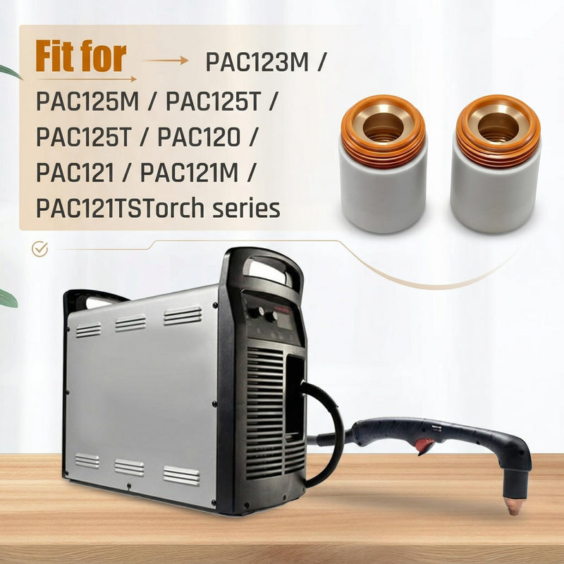 2PCS 120600 Retaining Cap Fit for Hypertherm 600 800 900 Plasma Cutter, Fit PAC120 PAC121 PAC123 PAC125 T/M Torch, 40–50A Plasma Cutting Consumable