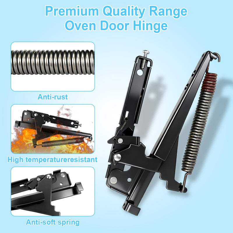 PC020009 Range Oven Door Hinges Part, Compatible with Viking Range Series VGSS360 VGSC487 VGIC365 VESC305 VDSC487, Replaces AP5315870 811473 Heavy-Duty Hinge Kit 1