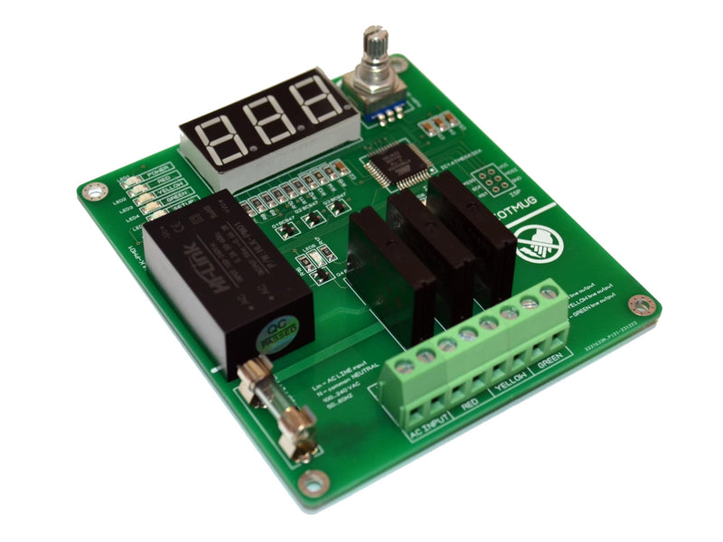 37+ Modes Sequencer Board 3 Channel AC Voltage 100-240VAC 50HZ 60HZ RED Green Yellow RYG AC Light Control NO Coding Required Has Display for Easy Programming Solid State Relay