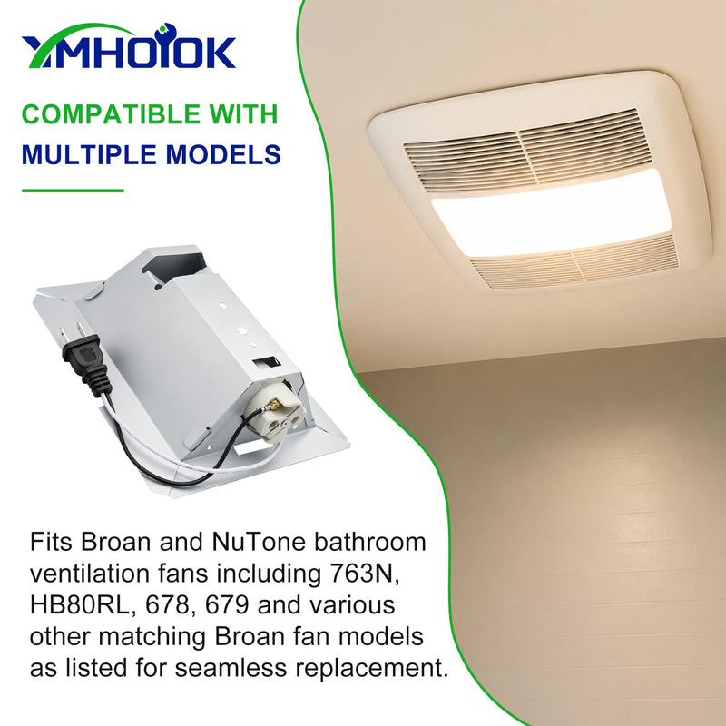 S97014212 Bathroom Fan Light Reflector with Socket fit for Broan