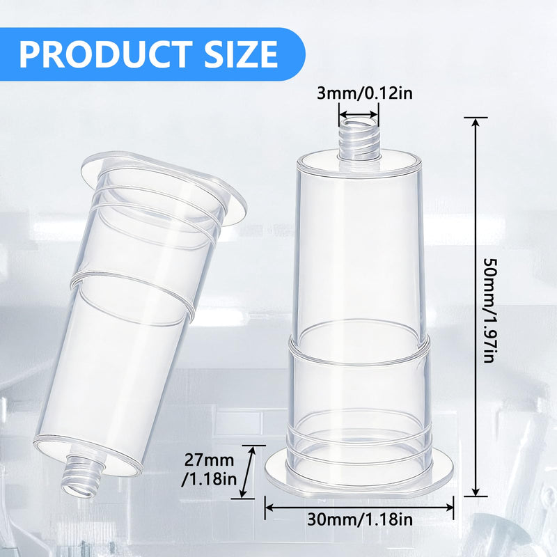 100 Pack Luer Lock Adapters, Transparent Needle Holder Connectors | Luer-compatible transparent connectors designed for laboratory sample handling and industrial workflows.