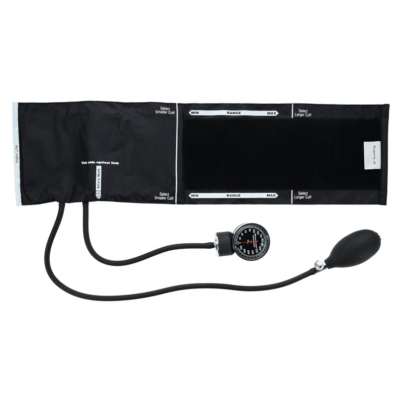 Prosphyg Aneroid Sphygmomanometer 2-Tube- Adult Size 11, Black 23-40cm, Reusable, Dial Display, 760 Series- 1 Each Adult (Size 11)