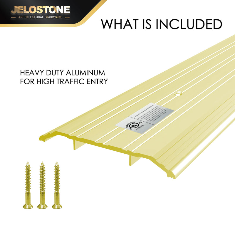 5''W x 1/2''H x 36''L Heavy-Duty Commercial Aluminum Door Threshold (Gold Anodized) - ADA Accessible, Barrier Free, Fire Rated Door Saddle, Exterior Door Threshold, B301N 5''W x 1/2''H x 36''L Gold Anodized
