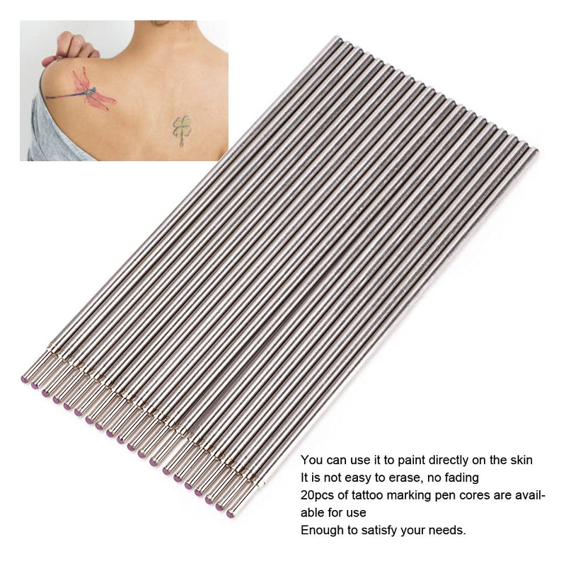 Markers for Skin 20 Pcsbox Temporary Marker Pen, Skin Marker Pens Markers Nuclei Marker Pen Refill Accessory Microblading Marking Pen Body Pens