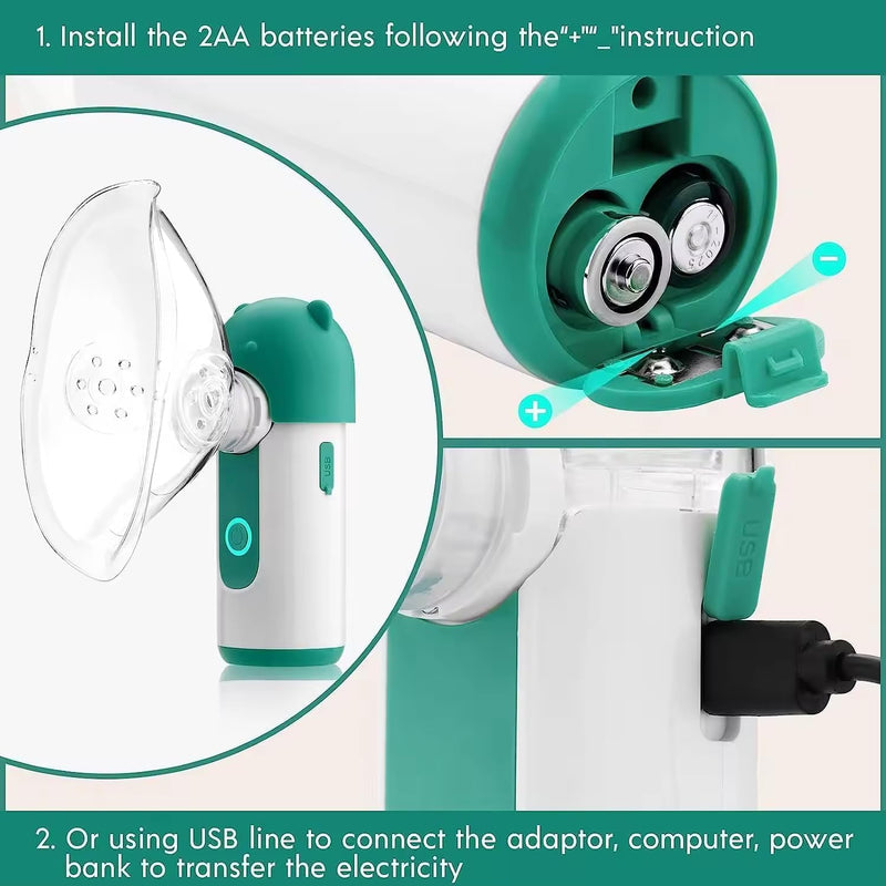 Nebulizer, Portable Nebulizer for Adults and Kids,Handheld Mesh Nebulizer for Breathing Problem, Rechargeable Ultrasonic Nebulizer for Travel Home Use - NewNest Australia
