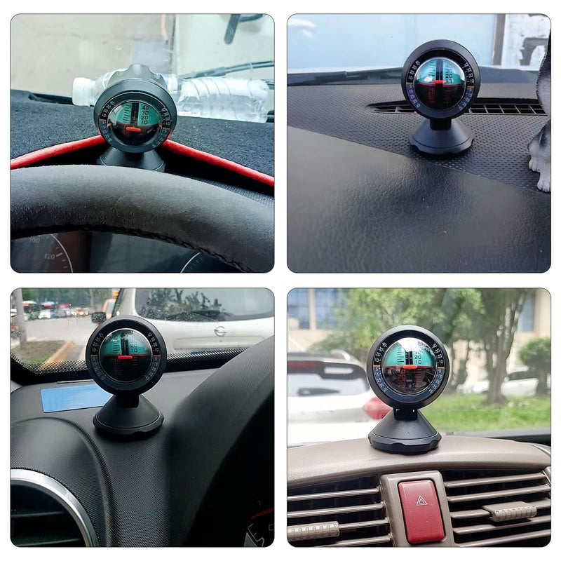 Adjustable Ball Compass with Slope Meter, Car Slope Indicator Automotive Inclinometer Gradient Balancer Tool for Car Marine Boat Ship