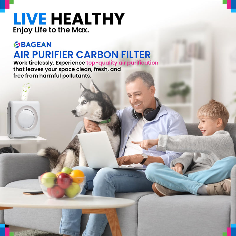 Bagean Airmega AP-1512HH Carbon Pre-Filter - Compatible Coway Air Purifier (3-Pack)
