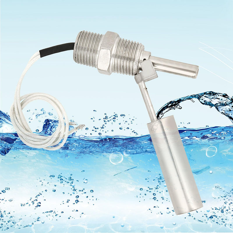 Water Level Sensor, DC0-110V Bilge Pump Float Switch, Side Mounted Liquid Level Sensor, 1/2NPT Male Thread Float Switch, for Water Tank Fuel