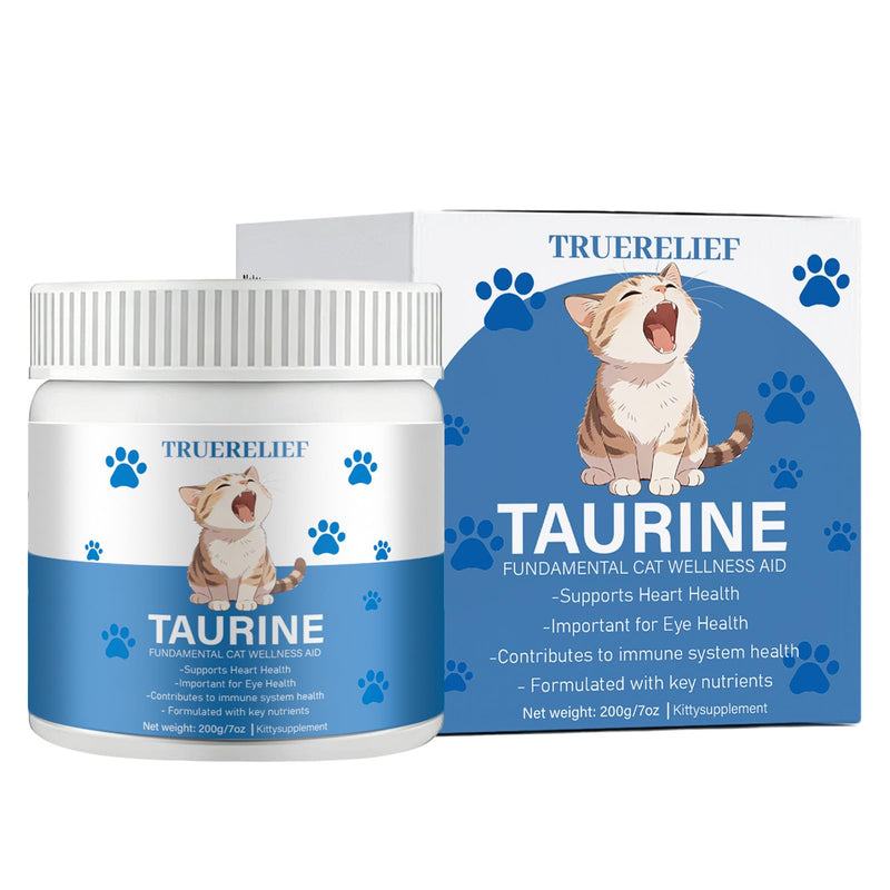 Taurine Powder for Cats, Amino Acid Supplement for Heart, Vision & Daily Wellness, 200 Grams (1pcs) (1) 1