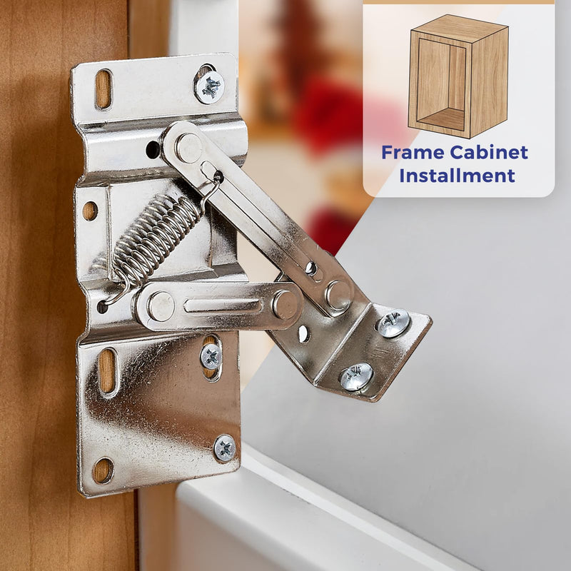 Ravinte 1 Pair Tip Out Tray Hinges Kitchen Cabinet Hinges Self Closing Cabinet Door Hinges Kitchen Cabinet Door Satin Nickel Durable Easy Install Bathroom Sink Front Drawer Hardware